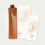 Rituel Signature Aylorah – pack complet carnet, marque-page et porte-stylo camel